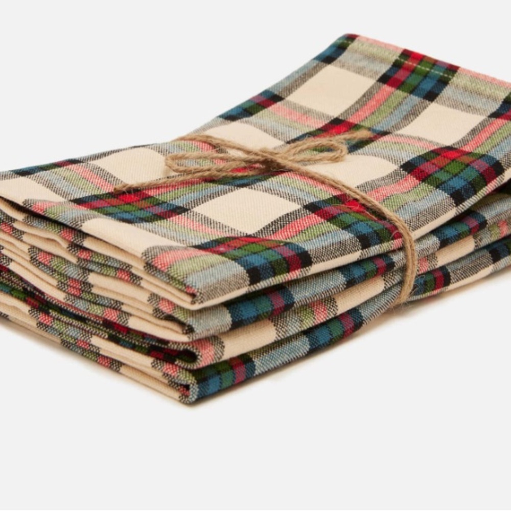 Plaid Heather Taylor Home Cotton Napkins